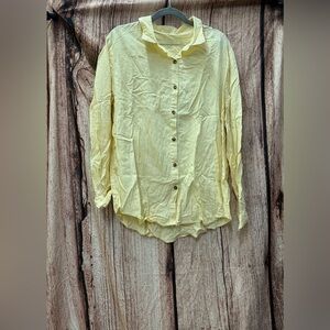 Yellow Button-Up Women's Top
